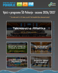 Športno društvo Pohorje - Vpis